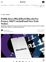 Public Keys: BlackRock Bitcoin Fee Frenzy, S&P Catchall and New York Stakes - Decrypt