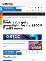 Sonic Labs gets greenlight for its $200M TradFi move - The Crypto News Wire