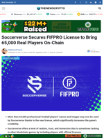 Soccerverse Secures FIFPRO License to Bring 65,000 Real Players On-Chain - TheNewsCrypto