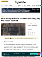 IRGC congratulates athletes amid ongoing US-Israeli conflict