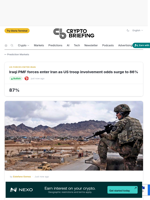 Iraqi PMF forces enter Iran as US troop involvement odds surge to 86%