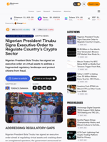 Nigerian President Tinubu Signs Executive Order to Regulate Country's Crypto Sector