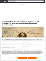 Zcash (ZEC) Price Prediction: Relief Rally Faces $1,288 Resistance as Head-and-Shoulders Pattern Signals Correction Risk