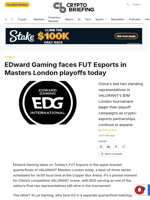 EDward Gaming faces FUT Esports in Masters London playoffs today