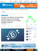 Trump’s $1 Billion Dubai Real Estate Project To Accept Crypto Payments In Major Adoption Boost ⋆ ZyCrypto