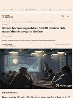 Bitcoin becomes a problem: $10.3B dilution risk stares MicroStrategy in the face - AMBCrypto