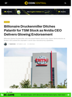 Billionaire Druckenmiller Ditches Palantir for TSM Stock as Nvidia CEO Delivers Glowing Endorsement - CoinCentral