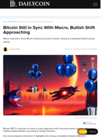 Bitcoin Still in Sync With Macro, Bullish Shift Approaching - DailyCoin