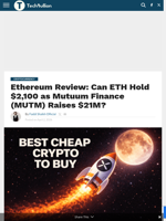 Ethereum Review: Can ETH Hold $2,100 as Mutuum Finance (MUTM) Raises $21M? - TechBullion