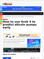 How to use Grok 4 to predict altcoin pumps early - The Crypto News Wire