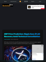 XRP Price Prediction: Ripple Eyes $1.60 Recovery Amid Technical Consolidation - Blockchain.News