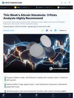 This Week’s Altcoin Standouts: 3 Picks Analysts Highly Recommend