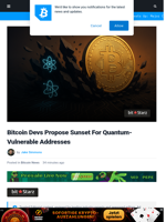 Bitcoin Devs Propose Sunset For Quantum-Vulnerable Addresses
