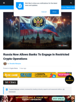 Russia Now Allows Banks To Engage In Restricted Crypto Operations | Bitcoinist.com