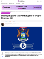 Michigan joins the running for a crypto Reserve bill - Coinfea