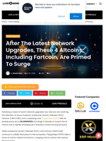 After The Latest Network Upgrades, These 4 Altcoins, Including Fartcoin, Are Primed To Surge | Live Bitcoin News