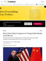 Here's how China's tariff dodge silently rocks bitcoin