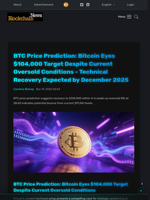 BTC Price Prediction: Bitcoin Eyes $104,000 Target Despite Current Oversold Conditions - Technical Recovery Expected by December 2025 - Blockchain.News