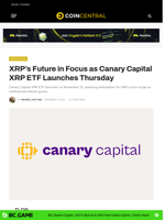 XRP's Future in Focus as Canary Capital XRP ETF Launches Thursday - CoinCentral