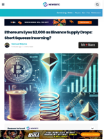 Ethereum Eyes $2,000 as Binance Supply Drops: Short Squeeze Incoming?