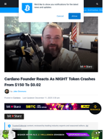 Cardano Founder Reacts As NIGHT Crashes from $150 to $0.02