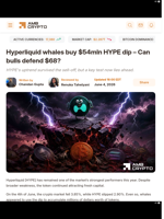 Hyperliquid whales buy $54mln HYPE dip – Can bulls defend $68? - AMBCrypto