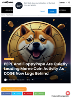 PEPE And FloppyPepe Are Quietly Leading Meme Coin Activity As DOGE Now Lags Behind | Live Bitcoin News