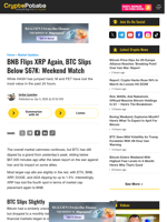 BNB Flips XRP Again, BTC Slips Below $67K: Weekend Watch
