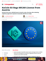 KuCoin EU Bags MiCAR License from Austria - Coinspeaker
