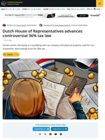 Netherlands Lower Chamber Passes 36% Tax Proposal Before Passing to Senate