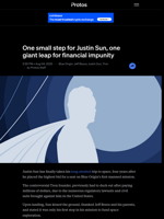 One small step for Justin Sun, one giant leap for financial impunity