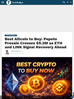 Best Altcoin to Buy: Pepeto Presale Crosses $9.2M as ETH and LINK Signal Recovery Ahead - TechBullion