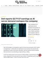 Dell reports Q2 FY27 earnings as AI server demand reshapes the company