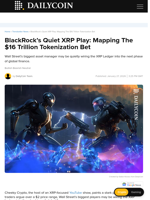 BlackRock’s Quiet XRP Play: Mapping The $16 Trillion Tokenization Bet - DailyCoin