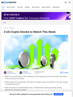 3 US Crypto Stocks to Watch This Week: IREN, BTDR, and SLNH