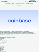 Ripple and Coinbase partner to expand access to $2.6 billion RLUSD stablecoin