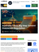 Australia Takes Big Step Toward Stablecoin Regulation | Live Bitcoin News