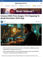 Cronos (CRO) Price Surges 15% Preparing To Break December 2024 High - TheNewsCrypto