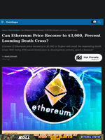 Can Ethereum Price Recover to $3,000, Prevent Looming Death Cross?