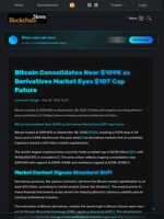 Bitcoin Consolidates Near $109K as Derivatives Market Eyes $10T Cap Future - Blockchain.News