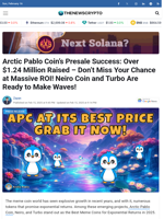 Arctic Pablo Coin’s Presale Success: Over $1.24 Million Raised – Don’t Miss Your Chance at Massive ROI! Neiro Coin and Turbo Are Ready to Make Waves! - TheNewsCrypto
