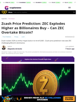 Zcash Price Prediction: ZEC Explodes Higher as Billionaires Buy – Can ZEC Overtake Bitcoin?