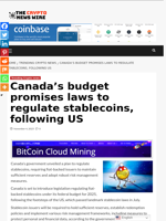 Canada’s budget promises laws to regulate stablecoins, following US - The Crypto News Wire