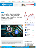 Hunting for the Next 100x Gem? Here’s Why Smart Traders Are Choosing Ruvi AI (RUVI) Over ETH