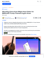 MoonPay Executives Fell For Trump-Themed Crypto Scam
