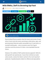 With RWAs, DeFi Is Growing Up Fast