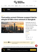 Thai police arrest Chinese suspect tied to alleged $75M crime network in Bangkok