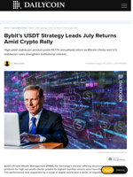 Bybit’s USDT Strategy Leads July Returns Amid Crypto Rally - DailyCoin