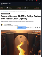 Cancore Secures $7.2M to Bridge Canton With Public-Chain Liquidity  - DailyCoin