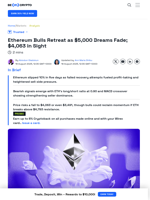 ETH Price Fails to Reclaim $5,000: Where To Next?